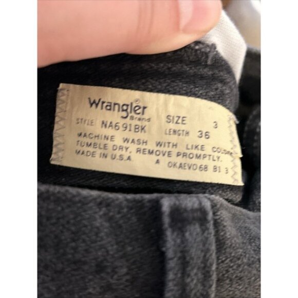 VTG Wrangler Women's Denim Black Jeans NA69BK 3x36‎ Western Cowgirl - Picture 8 of 8